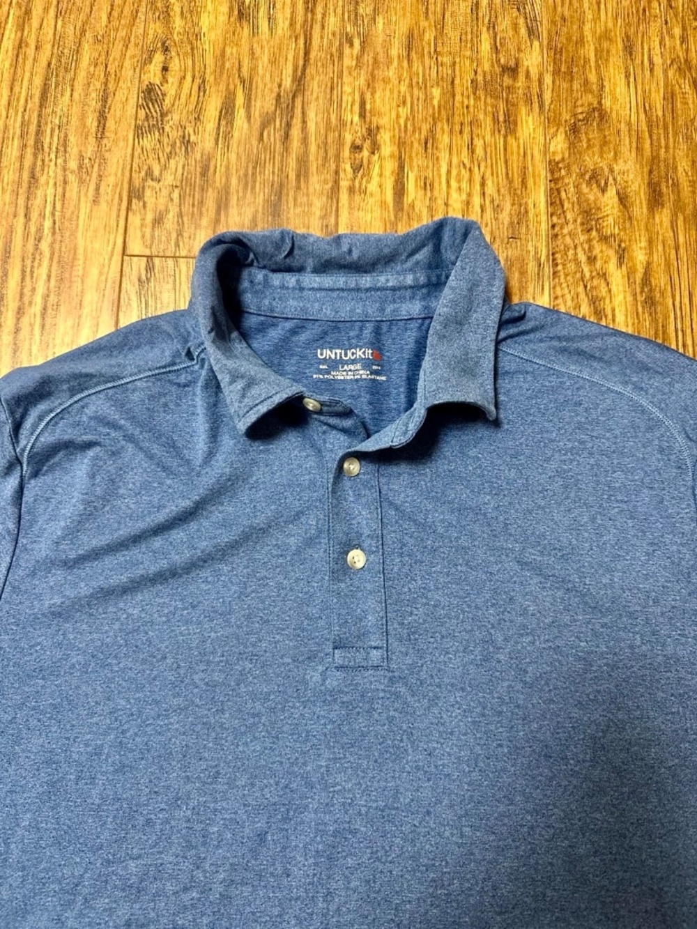 UNTUCKit Performance Polo Blue Size Large - Picture 4 of 10